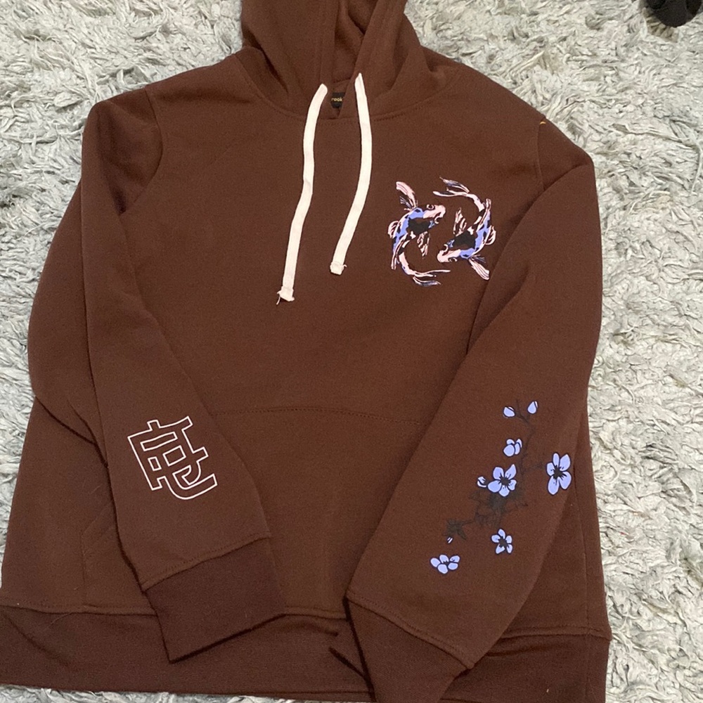 brown picture hoodie